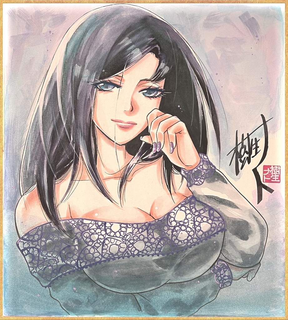 描きおろし直筆色紙：マインドアビス－精神科医沖名皐月のカルテ－より「沖名皐月」