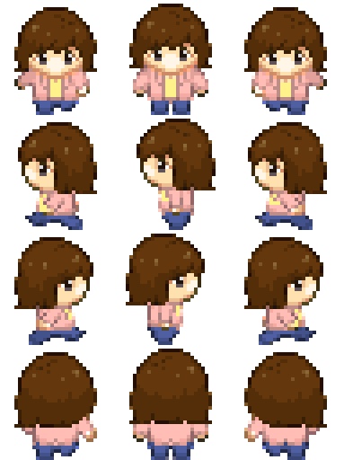 pictSQUARE(ピクスク)用アバター「赤月巴」「小日向つぐみ」「辻本彩夏」