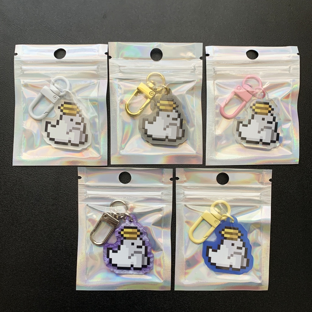 アクリルキーホルダー(おばけ・カラフル①)