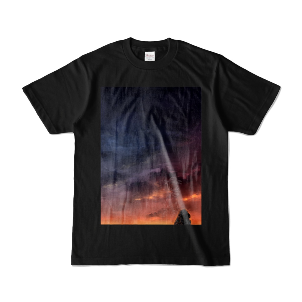 こんな夜明けなどTシャツ（キャラ有り・黒）