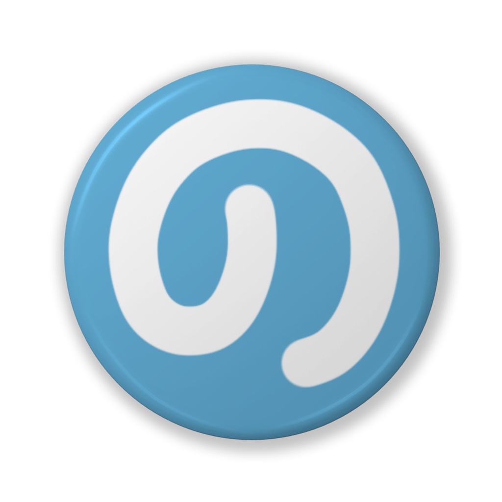 の缶バッジ(青)