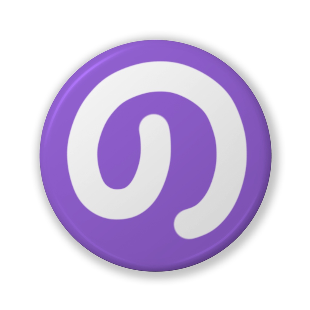 の缶バッジ(紫)