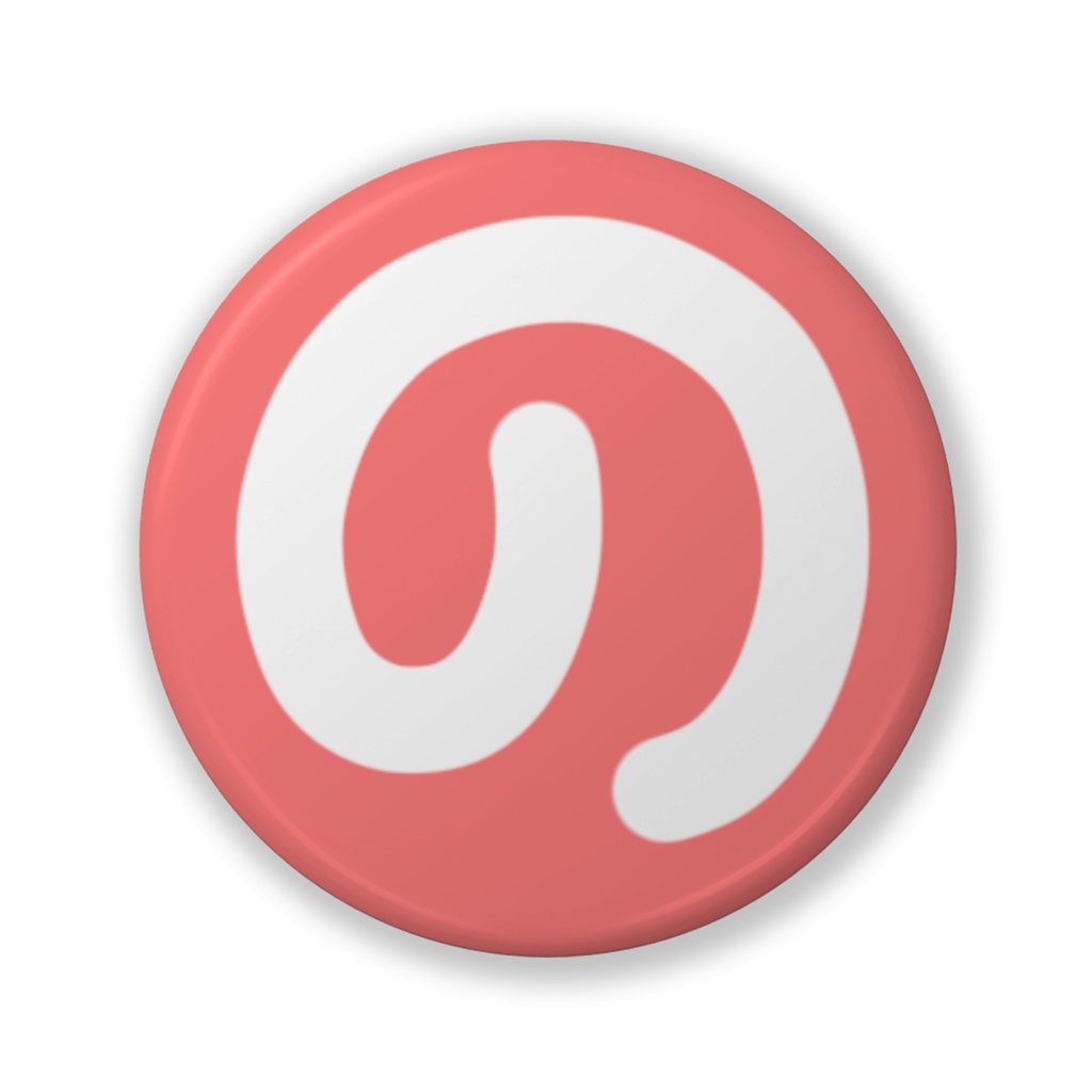 の缶バッジ(桃)