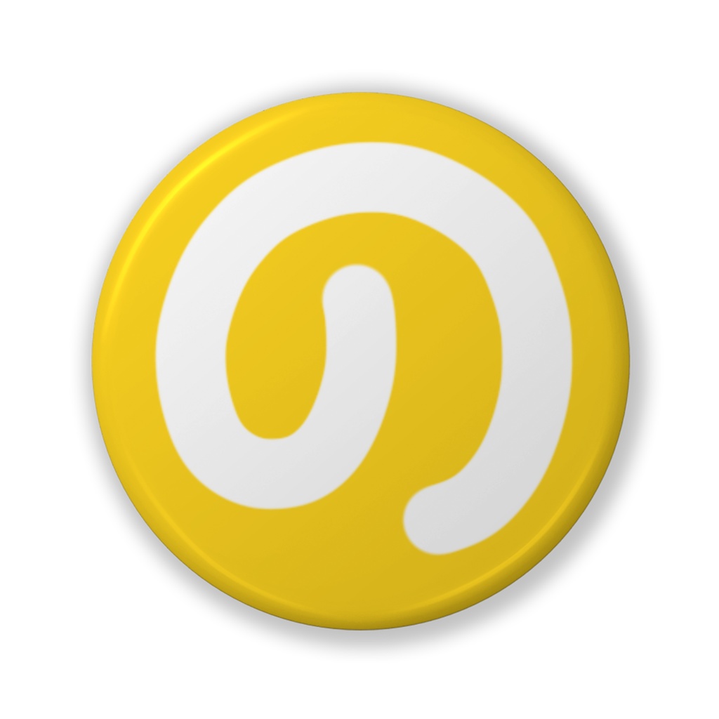 の缶バッジ(黄)