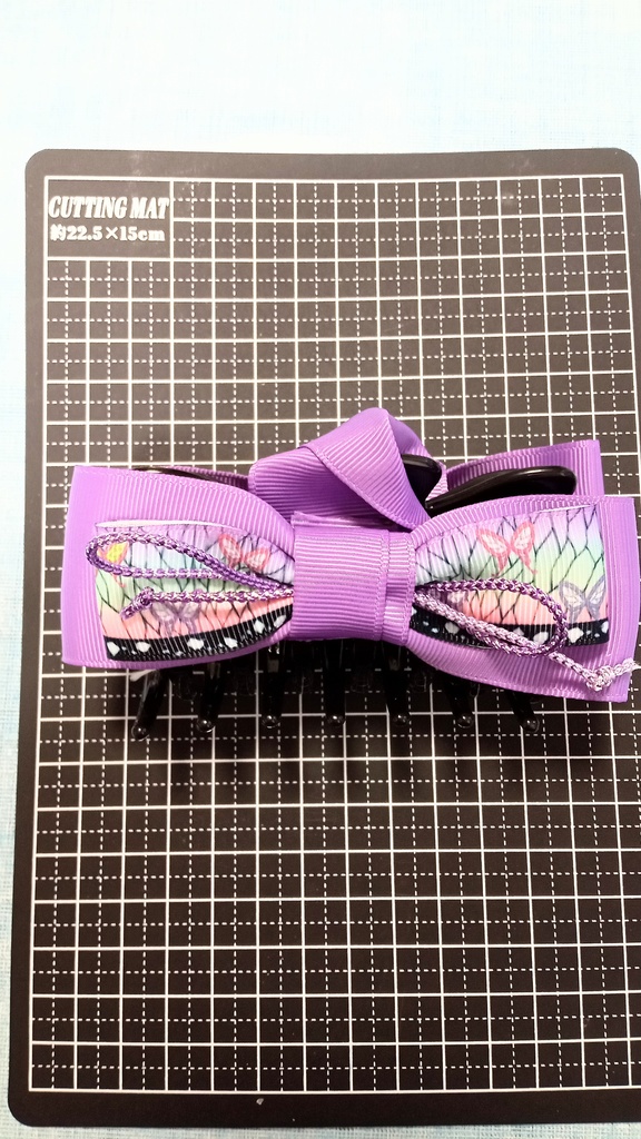 しのぶ ヘアクリップ紫