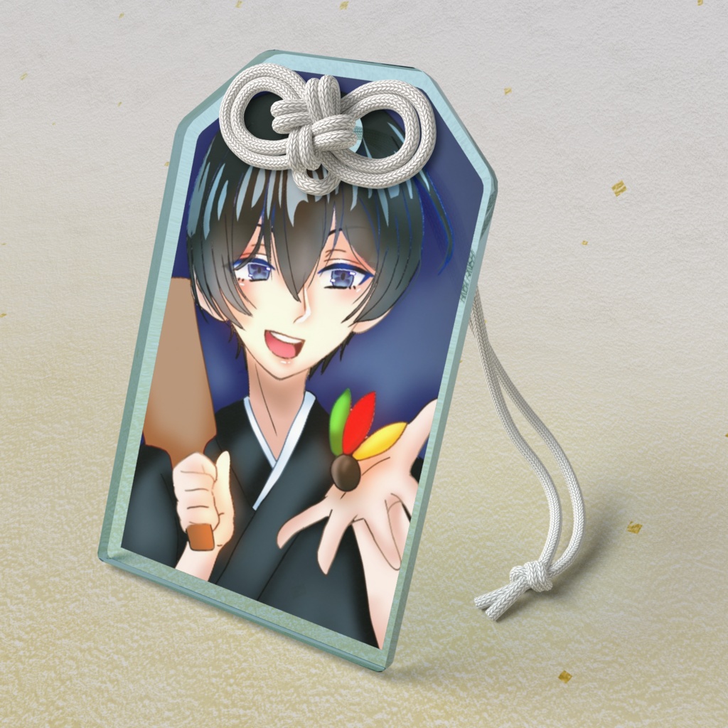 正月イラスト/アクリルお守り