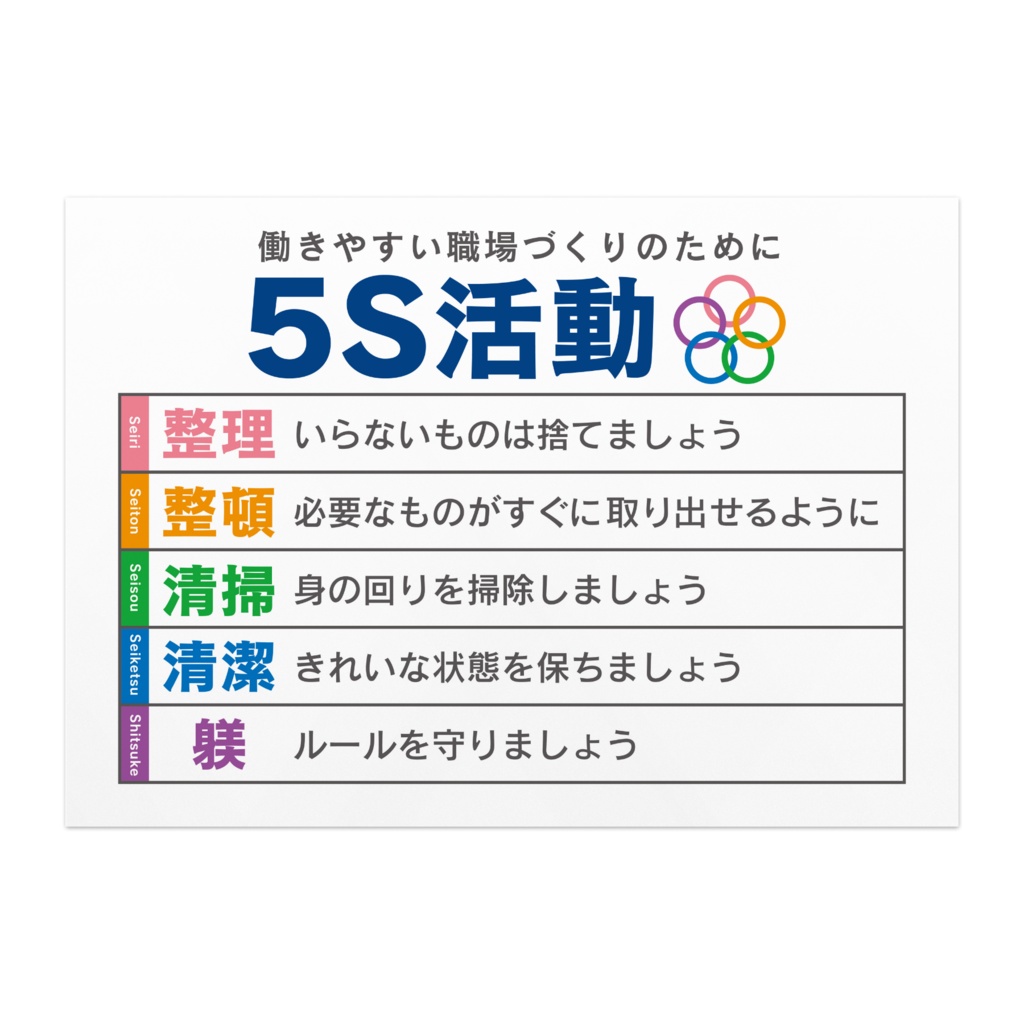 5S活動ポスター／オフィス向け08