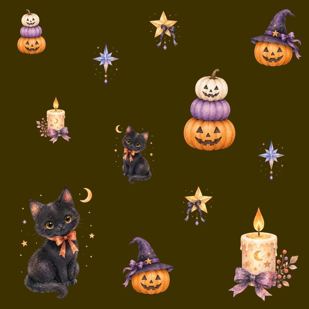ハロウィン柄 デジタルペーパー
