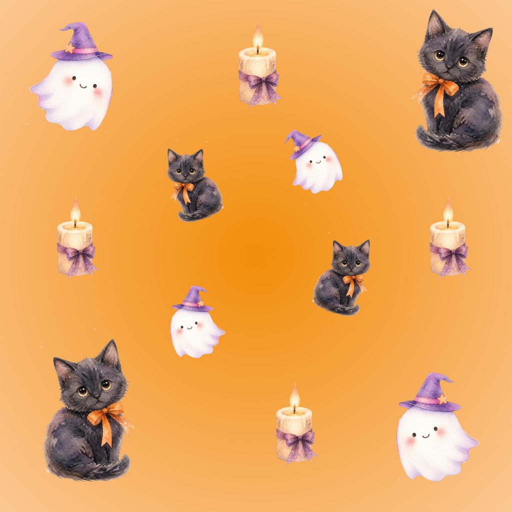 ハロウィン柄 デジタルペーパー