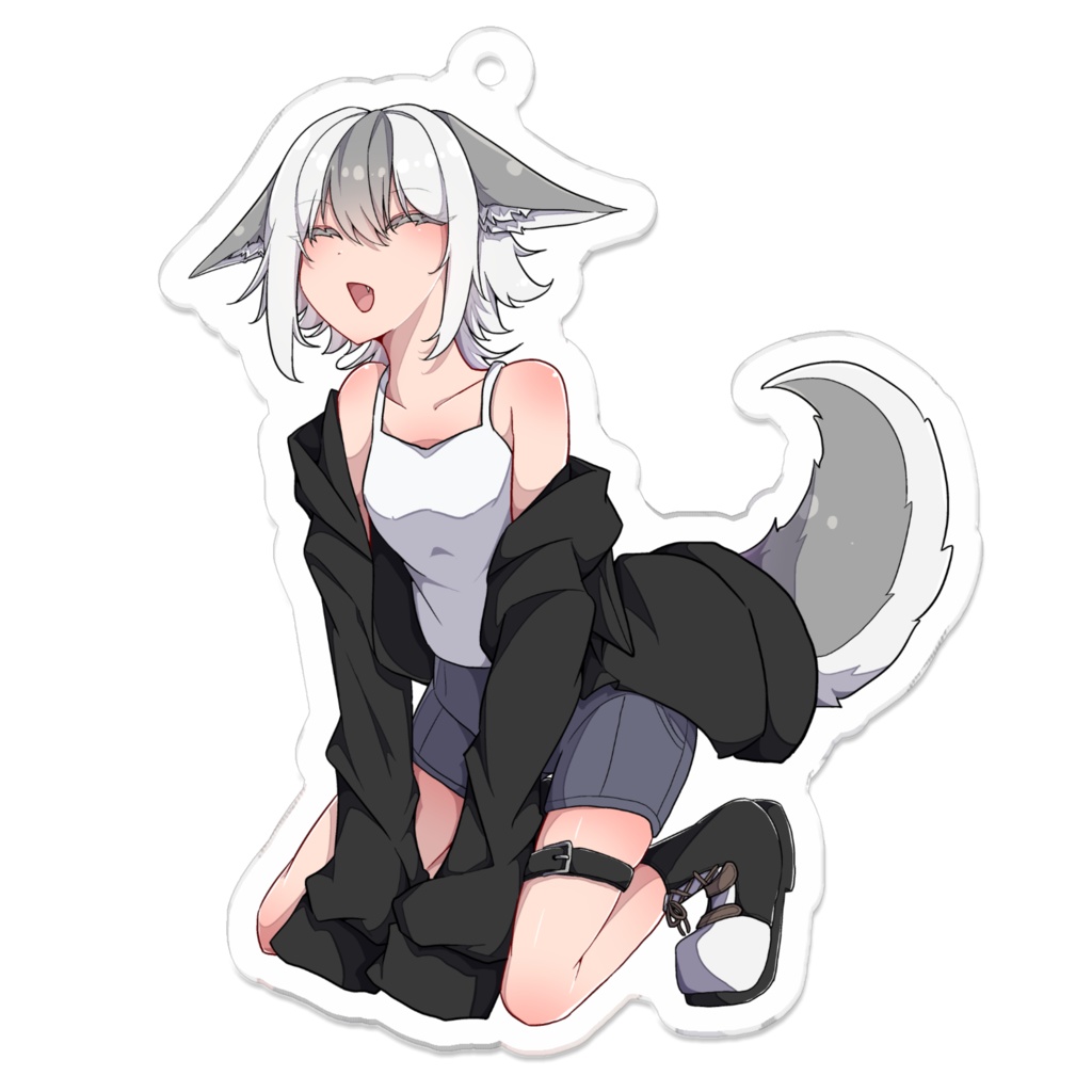 ブランシュちゃん遠吠えアクリルキーホルダー