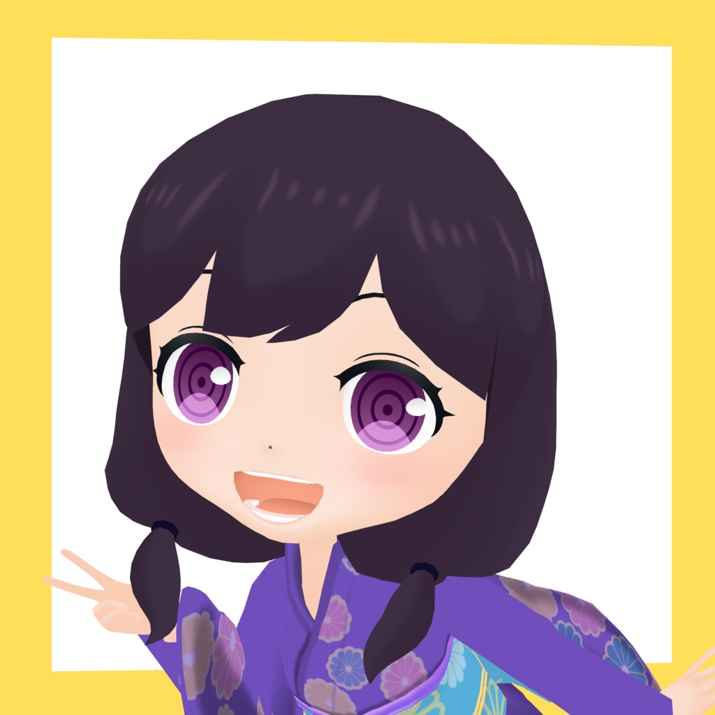 3Dデフォルメアバター『molz』VRChat/VRM対応