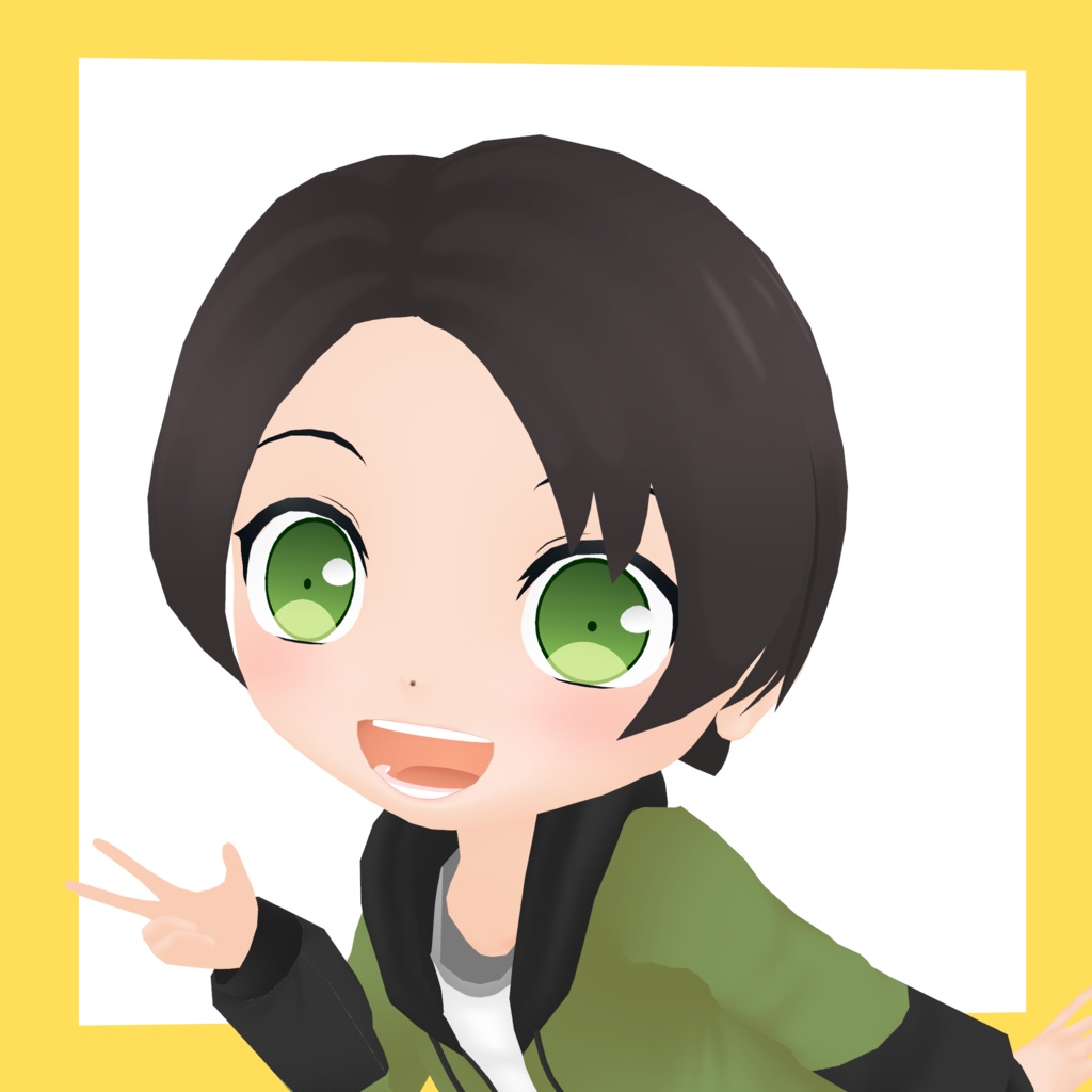 3Dデフォルメアバター『molz』VRChat/VRM対応