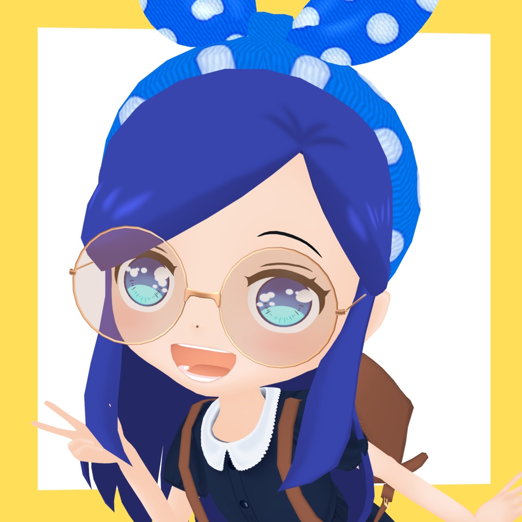 3Dデフォルメアバター『molz』VRChat/VRM対応