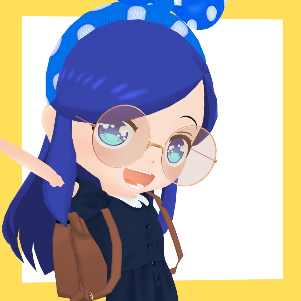 3Dデフォルメアバター『molz』VRChat/VRM対応