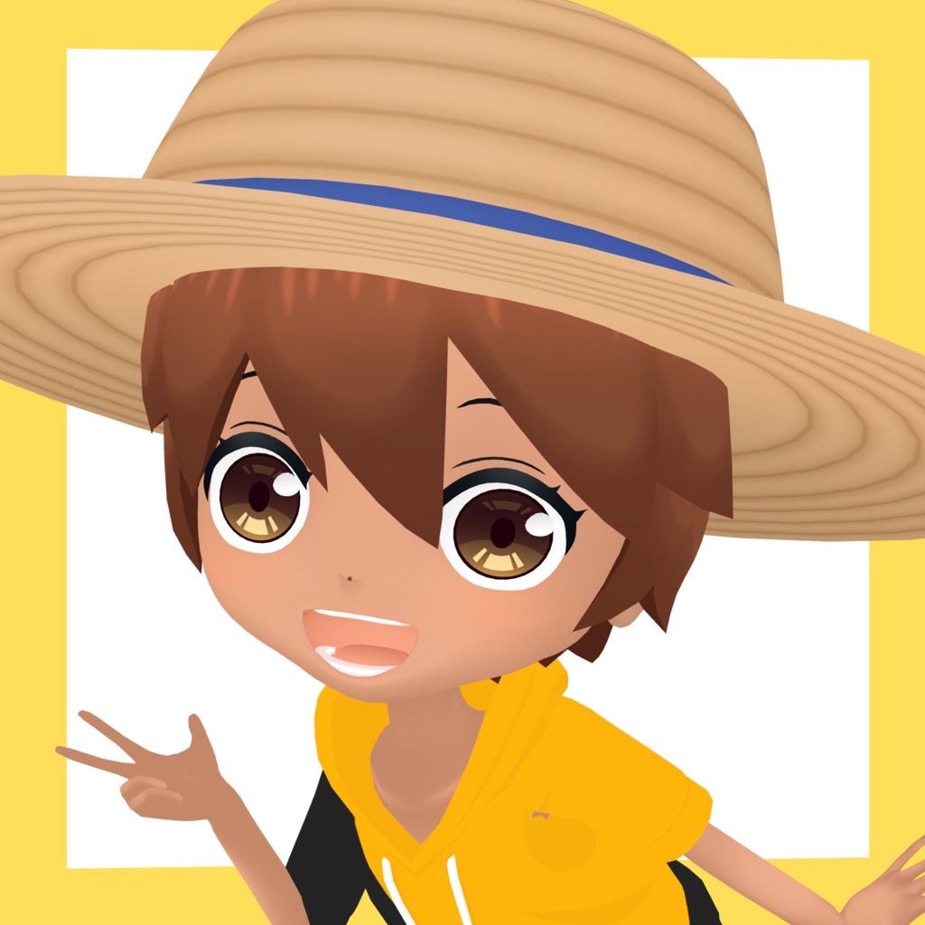 3Dデフォルメアバター『molz』VRChat/VRM対応