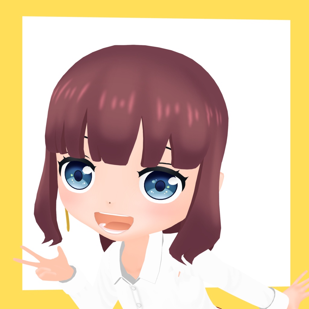 3Dデフォルメアバター『molz』VRChat/VRM対応