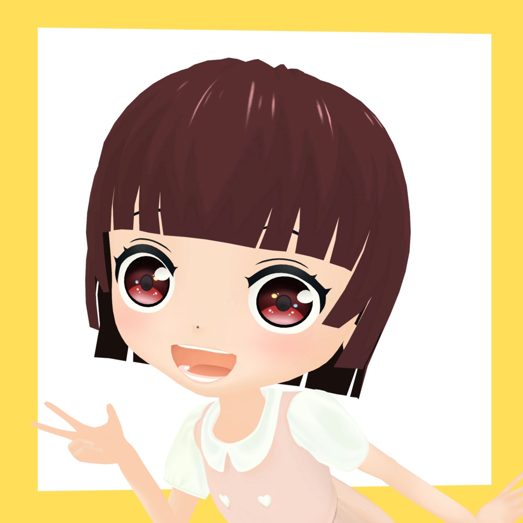 3Dデフォルメアバター『molz』VRChat/VRM対応