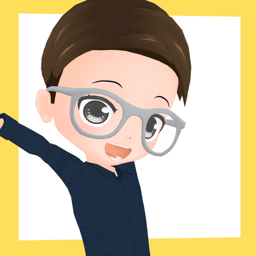 3Dデフォルメアバター『molz』VRChat/VRM対応