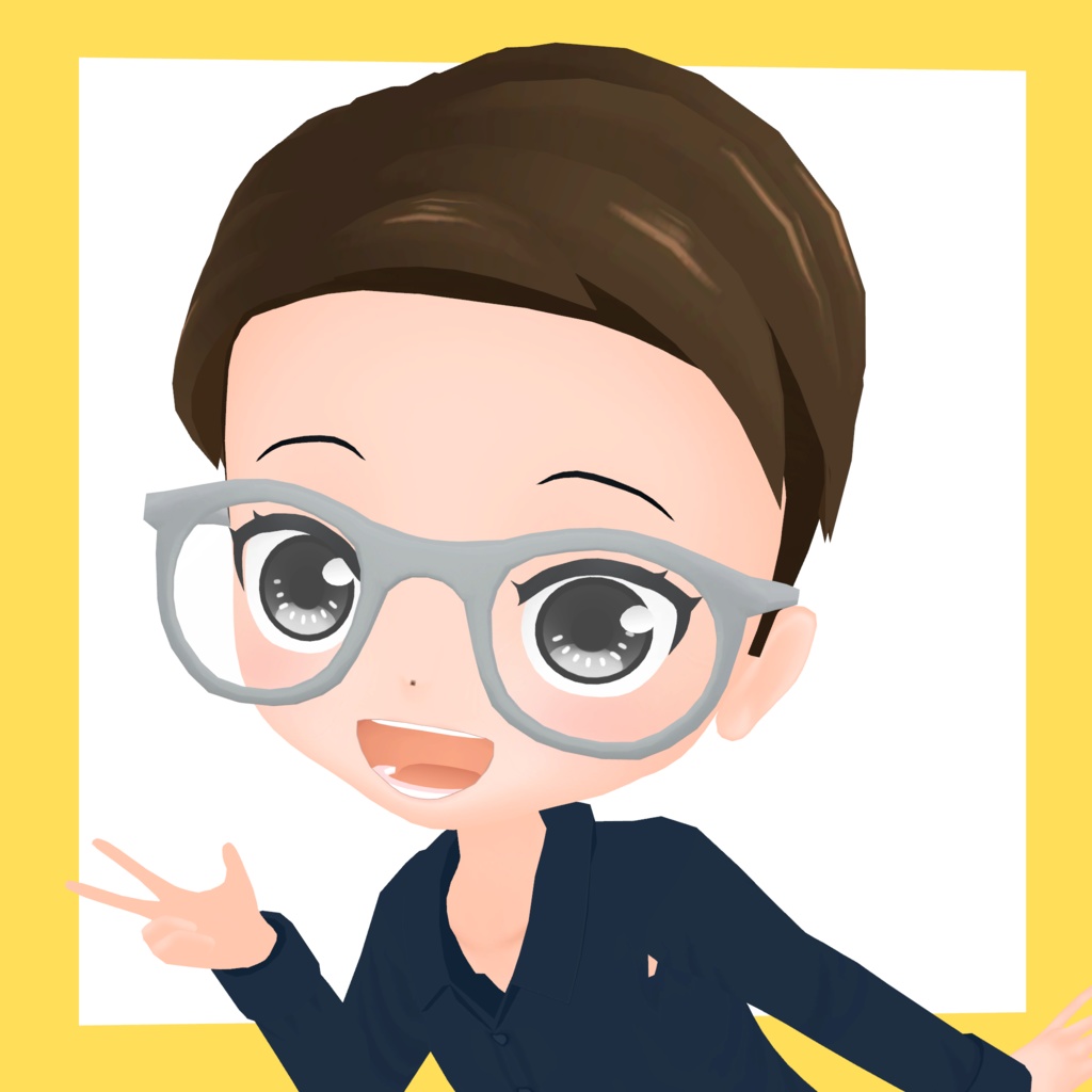 3Dデフォルメアバター『molz』VRChat/VRM対応