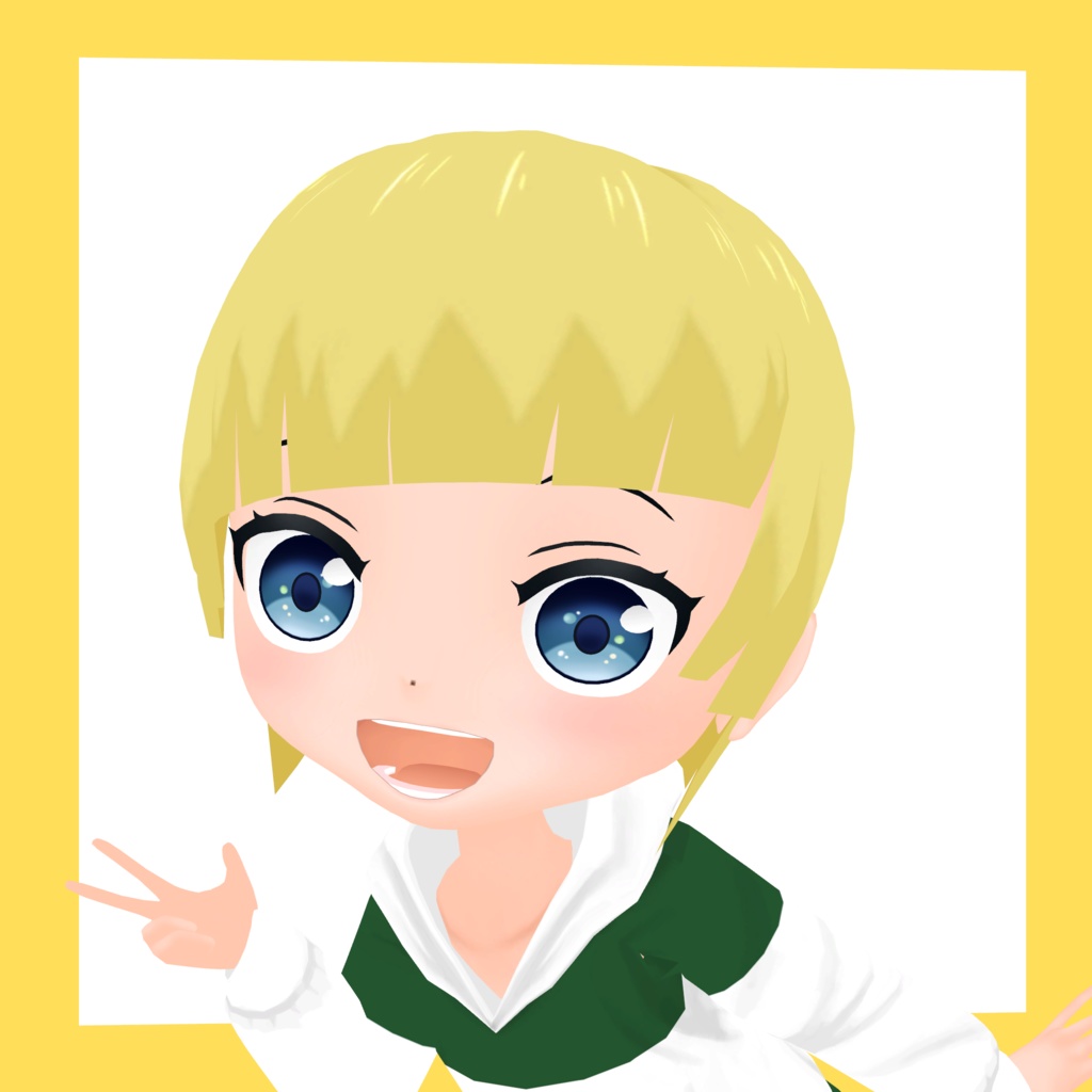 3Dデフォルメアバター『molz』VRChat/VRM対応