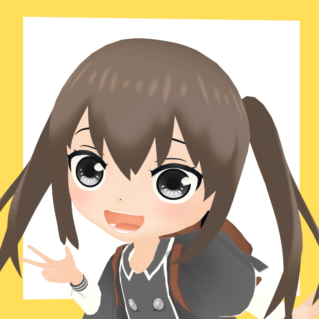 3Dデフォルメアバター『molz』VRChat/VRM対応