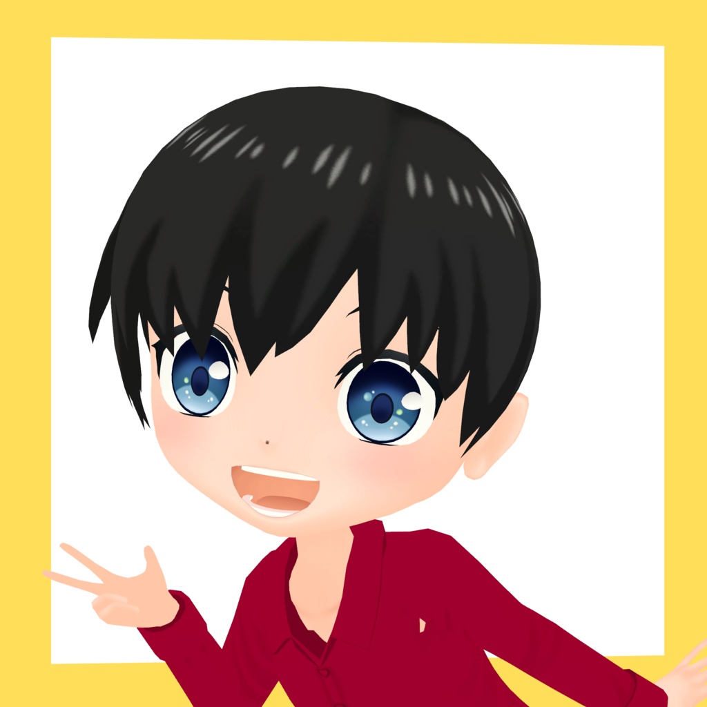 3Dデフォルメアバター『molz』VRChat/VRM対応