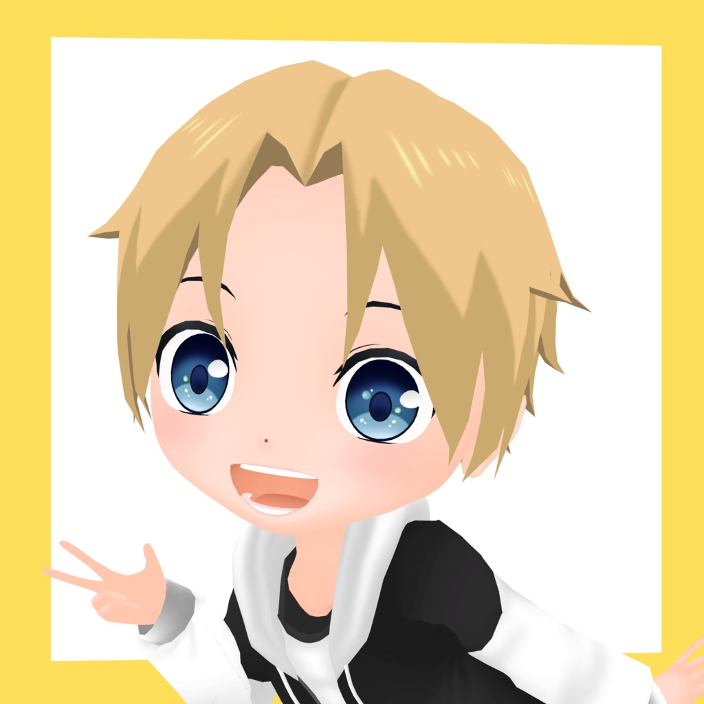 3Dデフォルメアバター『molz』VRChat/VRM対応