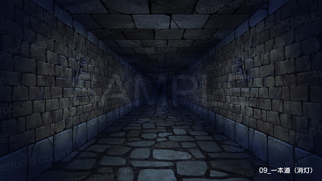 【背景素材集】ダンジョン通路セット10種 / アイテムパックA