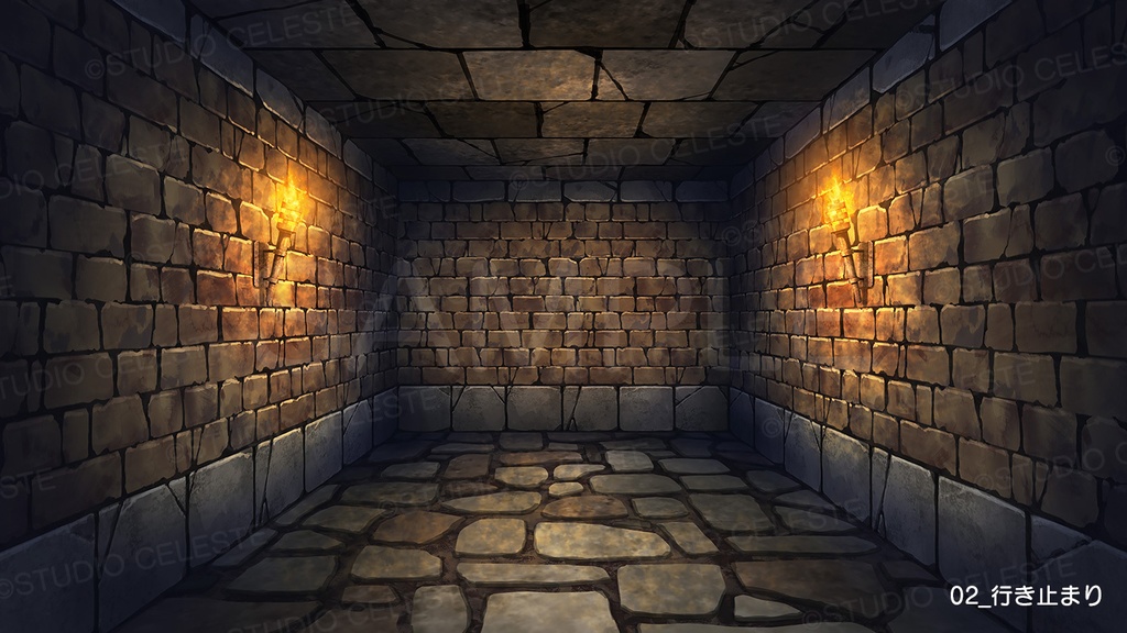 【背景素材集】ダンジョン通路セット10種 / アイテムパックA