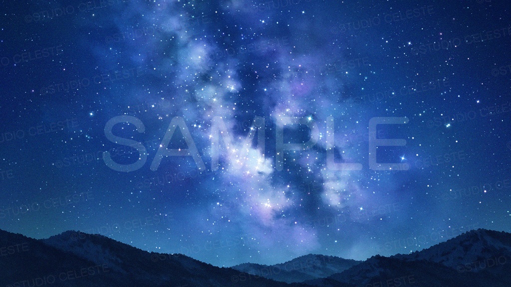 【背景素材集】夜空(天の川)