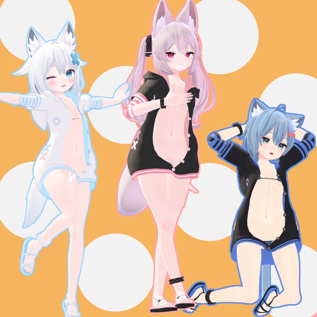 【SALE!】猫マイクロパーカー！　(こまどアバター対応)
