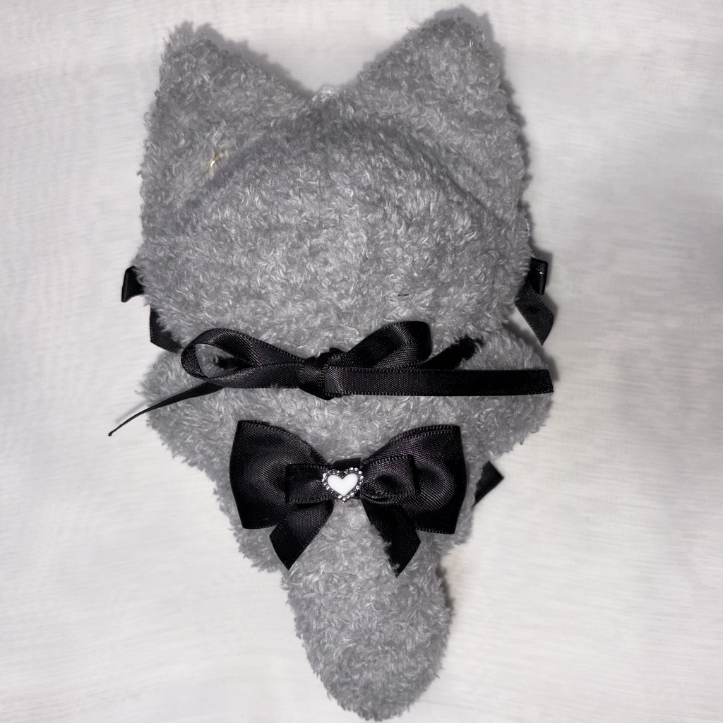 ちみけも ぬい服 大きめサイズ 【グレー×ブラック】