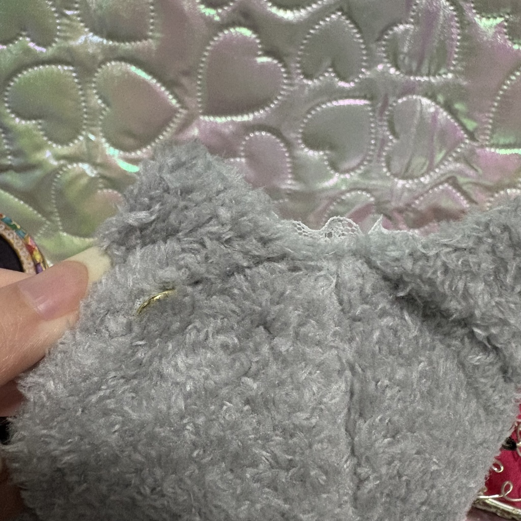 ちみけも ぬい服 大きめサイズ 【グレー×ブラック】