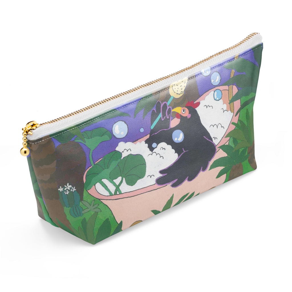 チャボの沐浴ポーチ