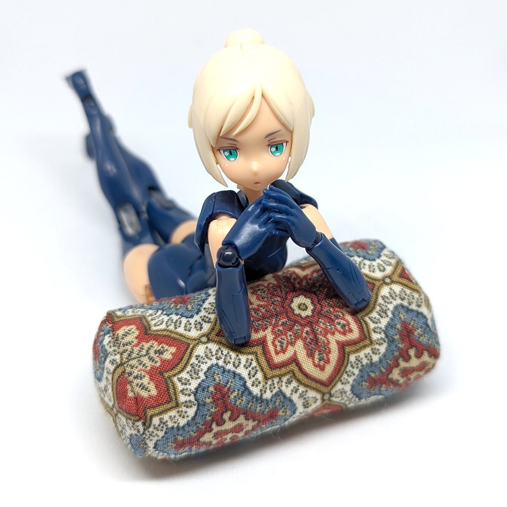 ミニチュアクッション/ボルスター(筒型) イスラム柄ブラウン