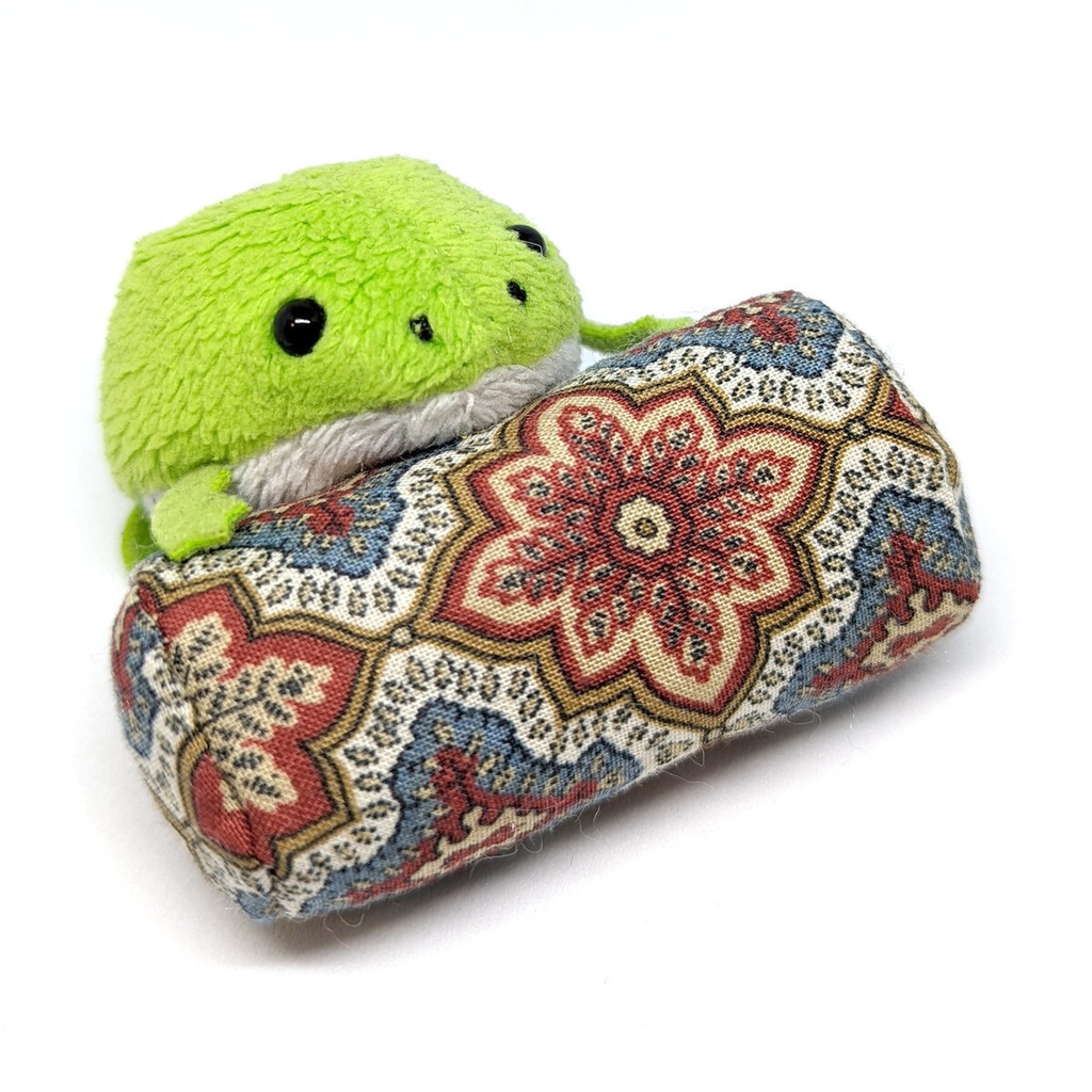 ミニチュアクッション/ボルスター(筒型) イスラム柄ブラウン