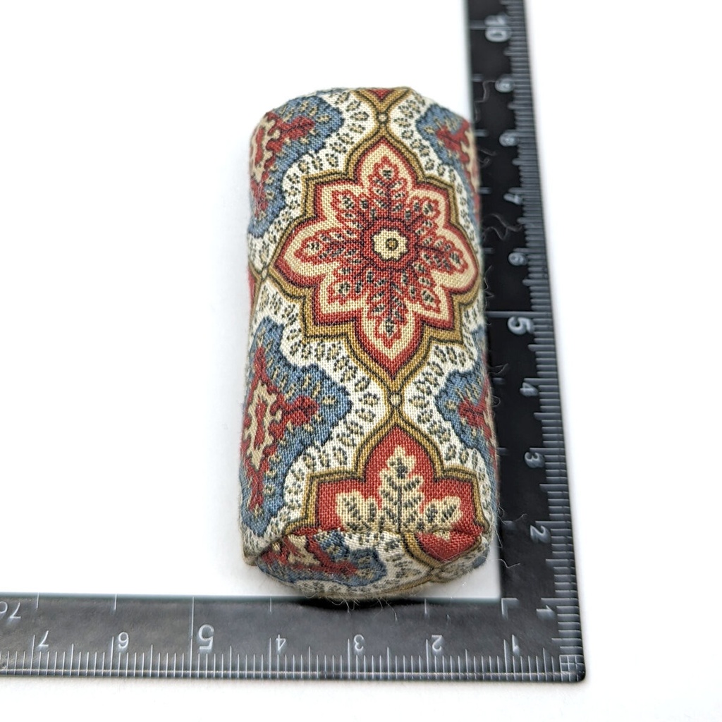 ミニチュアクッション/ボルスター(筒型) イスラム柄ブラウン