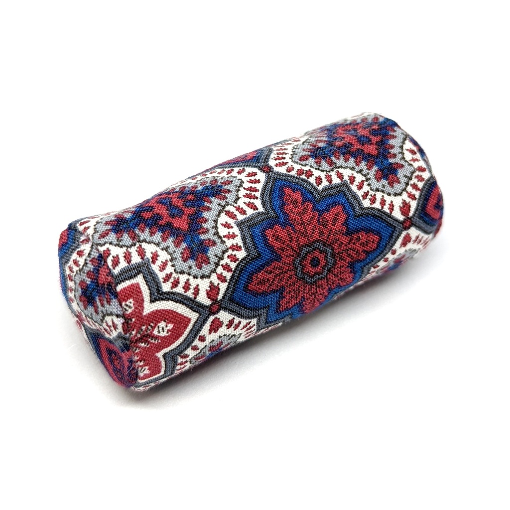 ミニチュアクッション/ボルスター(筒型) イスラム柄トリコロール