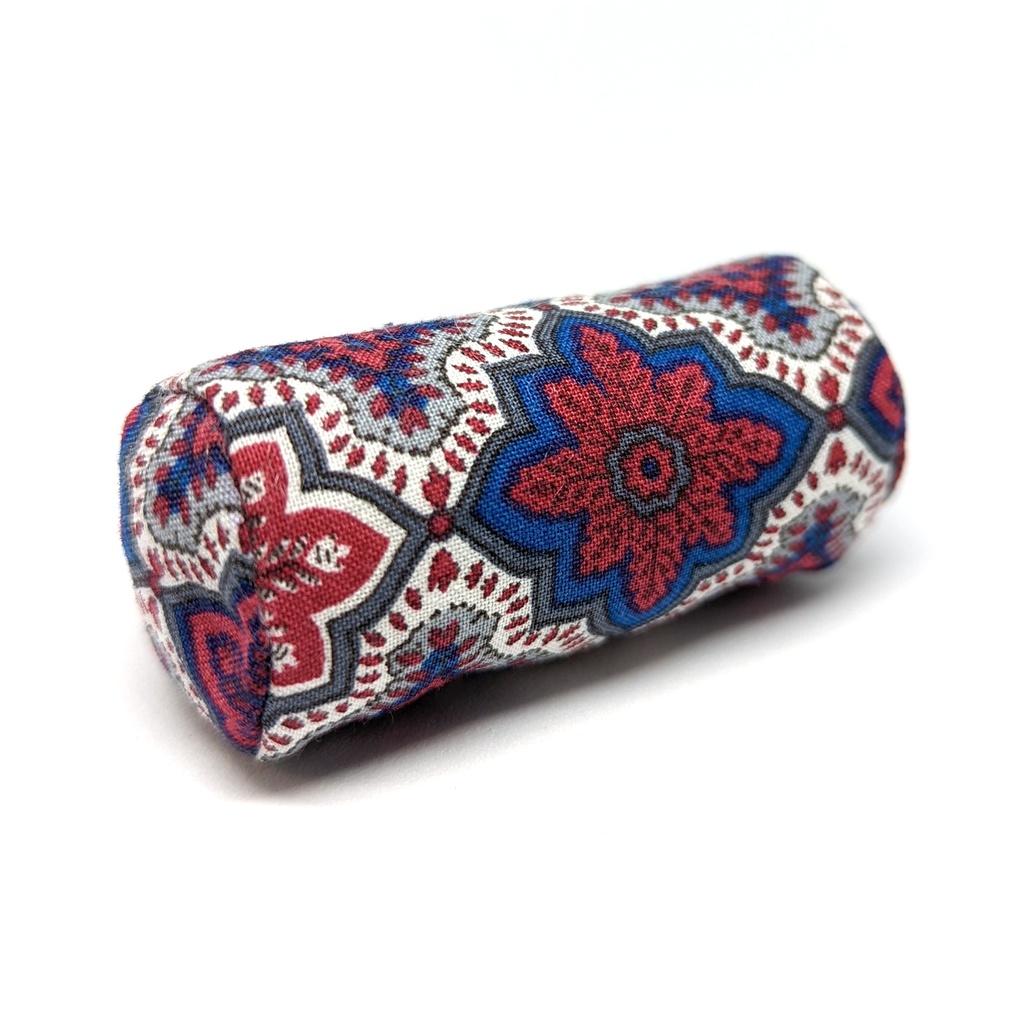 ミニチュアクッション/ボルスター(筒型) イスラム柄トリコロール