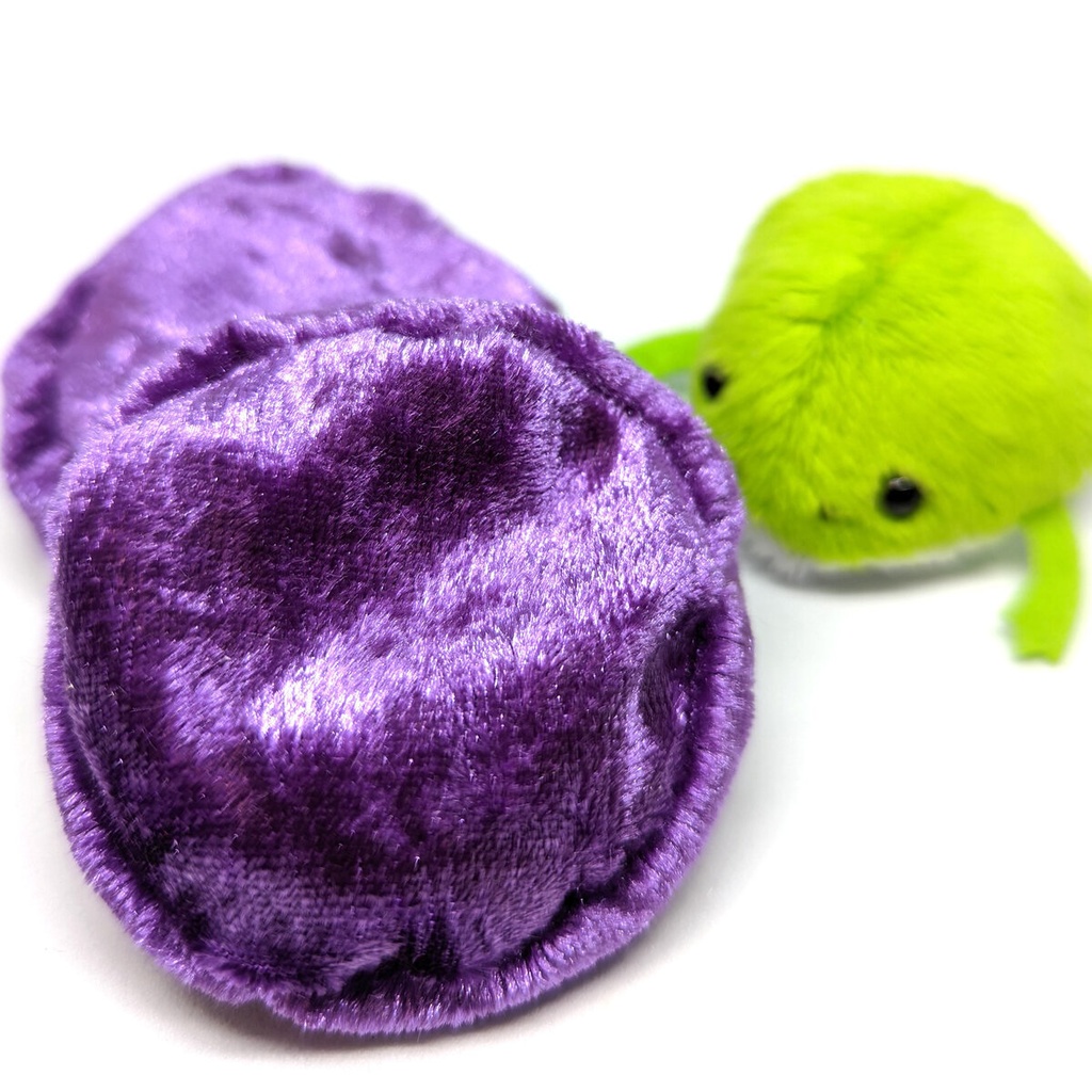 ミニチュアビーズクッション/ラウンド型 ベロア生地ヴァイオレット・2個