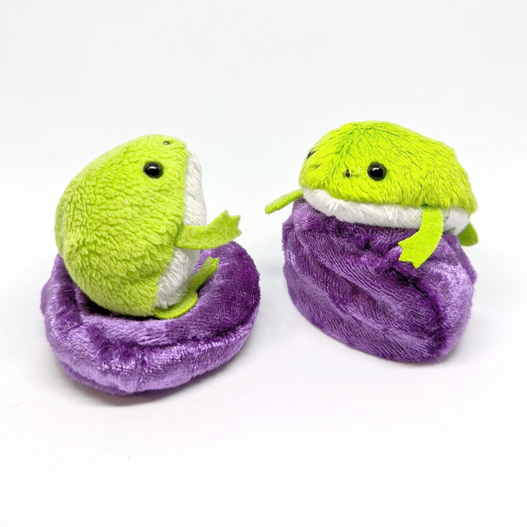 ミニチュアビーズクッション/ラウンド型 ベロア生地ヴァイオレット・2個