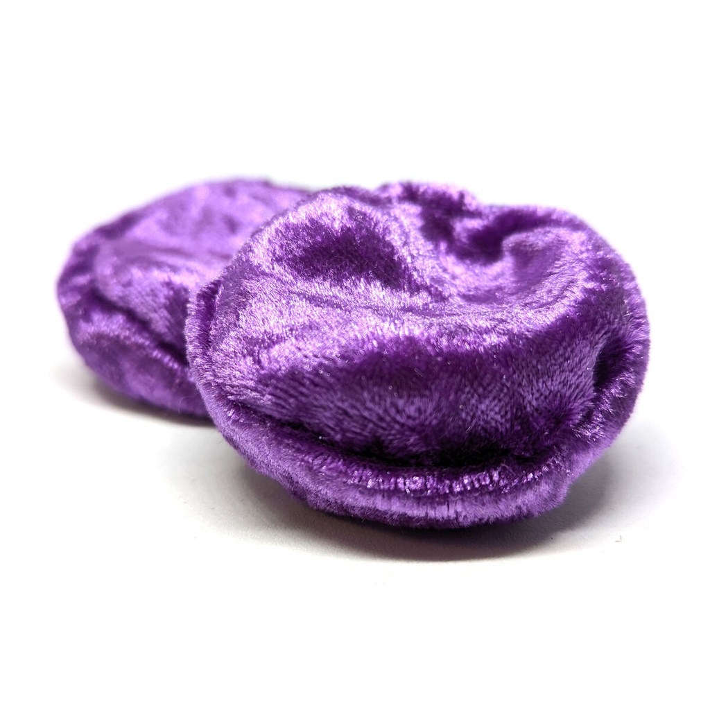 ミニチュアビーズクッション/ラウンド型 ベロア生地ヴァイオレット・2個