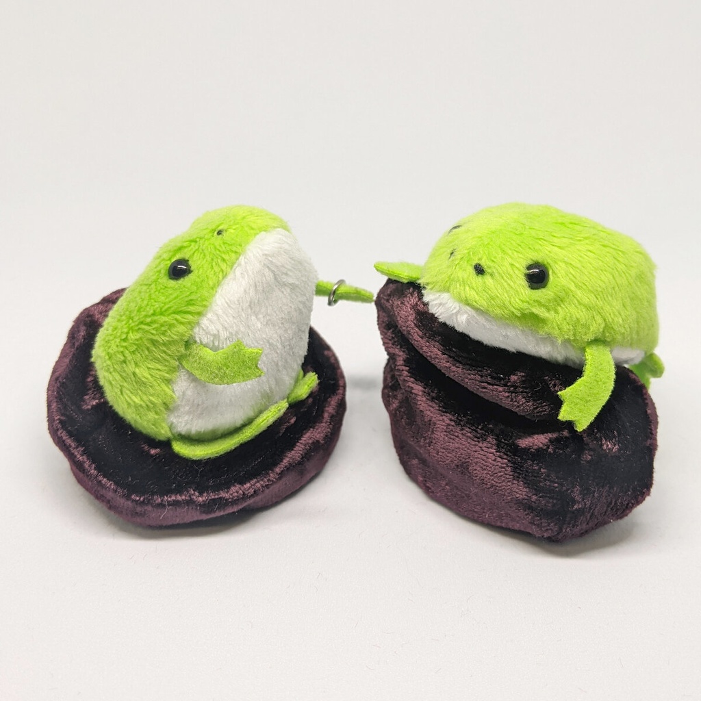 ミニチュアビーズクッション/ラウンド型 ベロア生地ワインレッド・2個