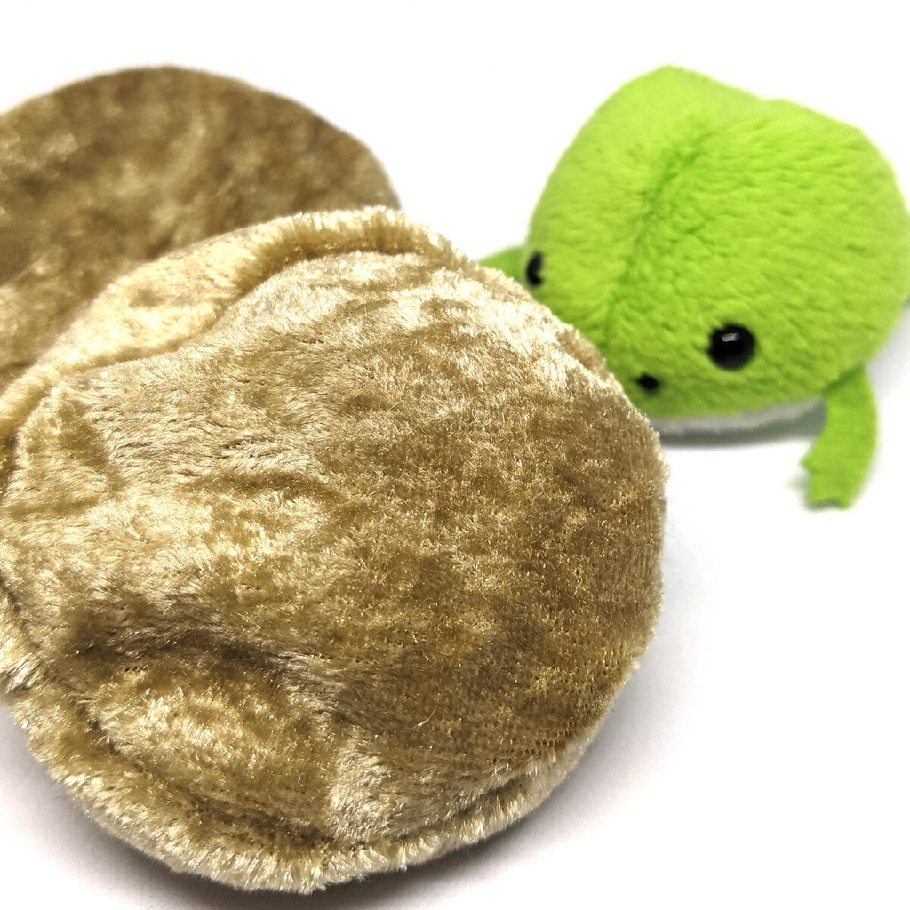 ミニチュアビーズクッション/ラウンド型 ベロア生地ゴールド・2個