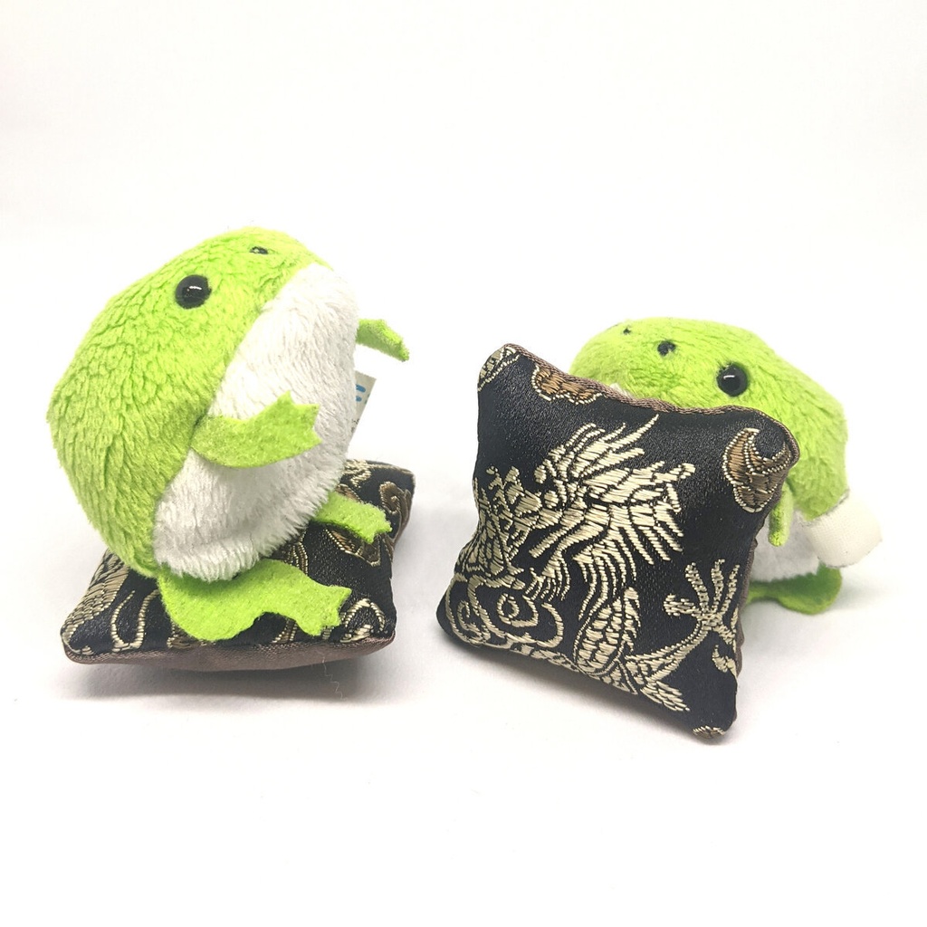 ミニチュアスクエアクッション/チャイナ柄・黒・2個