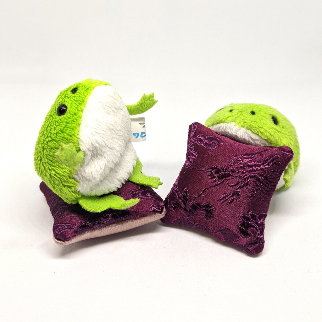 ミニチュアスクエアクッション/チャイナ柄・濃紫・2個