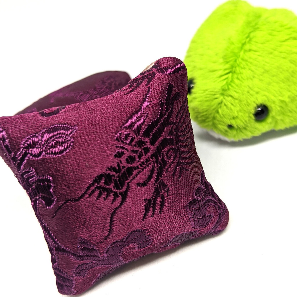 ミニチュアスクエアクッション/チャイナ柄・濃紫・2個