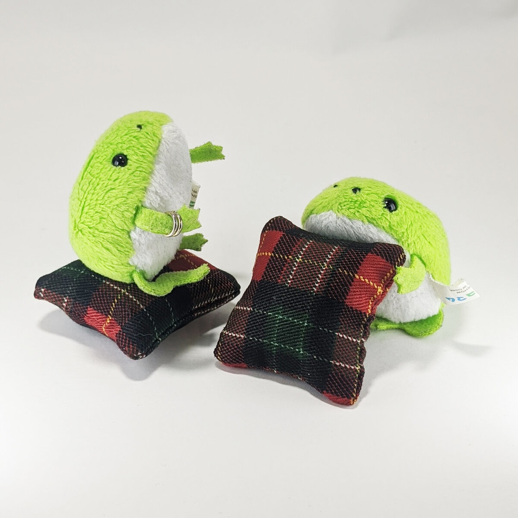 ミニチュアスクエアクッション/チェック柄 赤色・2個