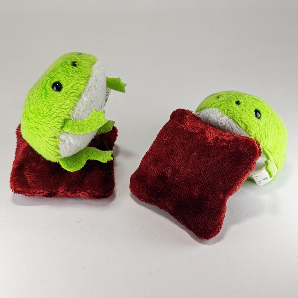 ミニチュアスクエアクッション/ベロア生地 赤色・2個