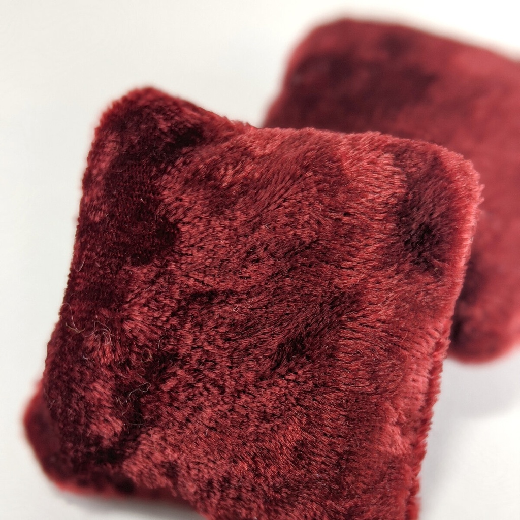 ミニチュアスクエアクッション/ベロア生地 赤色・2個